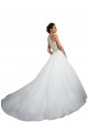 Avorio Abito da ballo Alto Collo Tulle Pizzo Abiti da sposa Online