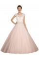 Avorio Abito da ballo Barca Illusione Pizzo Abiti da sposa Online