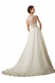 Avorio Abito da ballo Illusione Tulle Pizzo Abiti da sposa Online