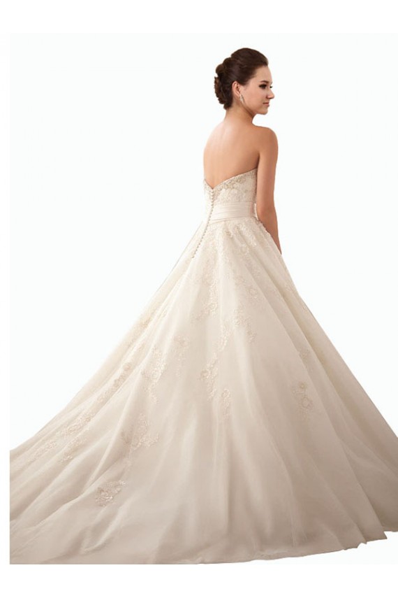 Avorio Abito da ballo Innamorato Raso Tulle Pizzo Abiti da sposa Online