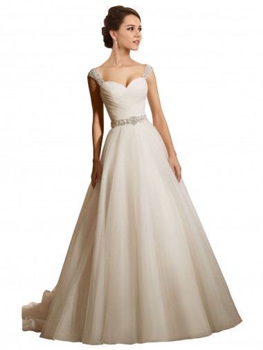 Avorio Abito da ballo Innamorato Tulle Abiti da sposa Online