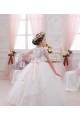 Avorio Abito da ballo Innamorato Tulle Pizzo Lunga Abiti da ragazza di fiori Online