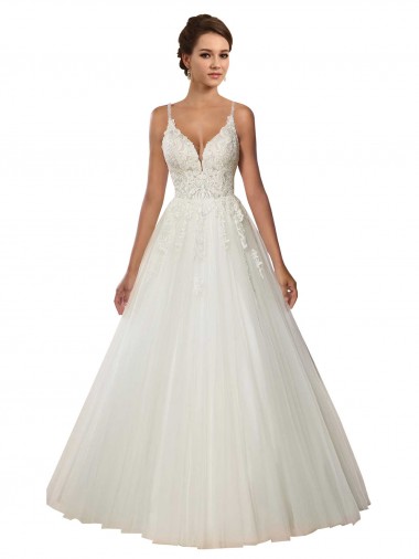 Avorio Abito da ballo Sottili Tulle Pizzo Boho Abiti da sposa Online