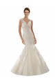 Avorio & Champagne Stile sirena Scollatura a V Tulle Pizzo Abiti da sposa Online