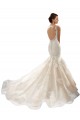 Avorio & Champagne Stile sirena Scollatura a V Tulle Pizzo Classico Abiti da sposa Online