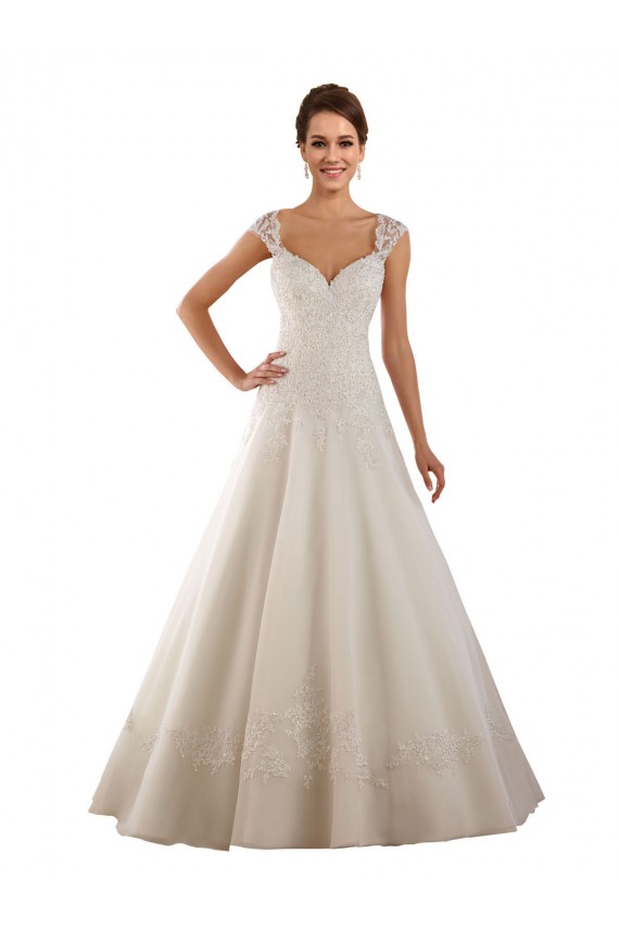 Avorio Linea A Innamorato Pizzo Abiti da sposa Online