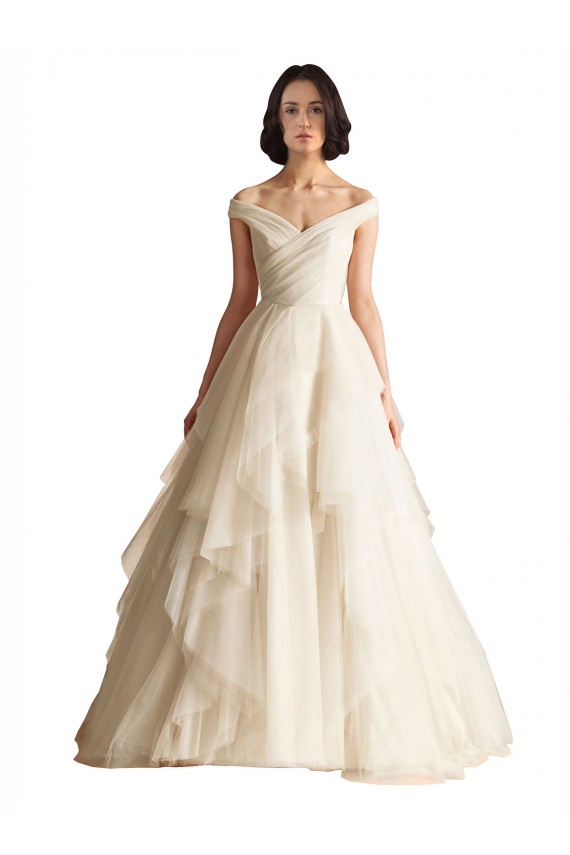 Avorio Linea A Tulle Abiti da sposa Online