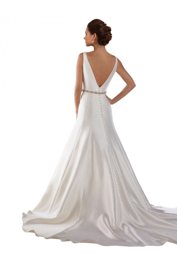 Avorio Stile sirena Barca Raso Abiti da sposa Online