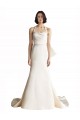 Avorio Stile sirena Capestro Raso Spiaggia Abiti da sposa Online