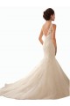 Avorio Stile sirena Illusione Tulle Pizzo Abiti da sposa Online