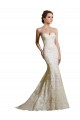 Avorio Stile sirena Innamorato Raso Pizzo Abiti da sposa Online