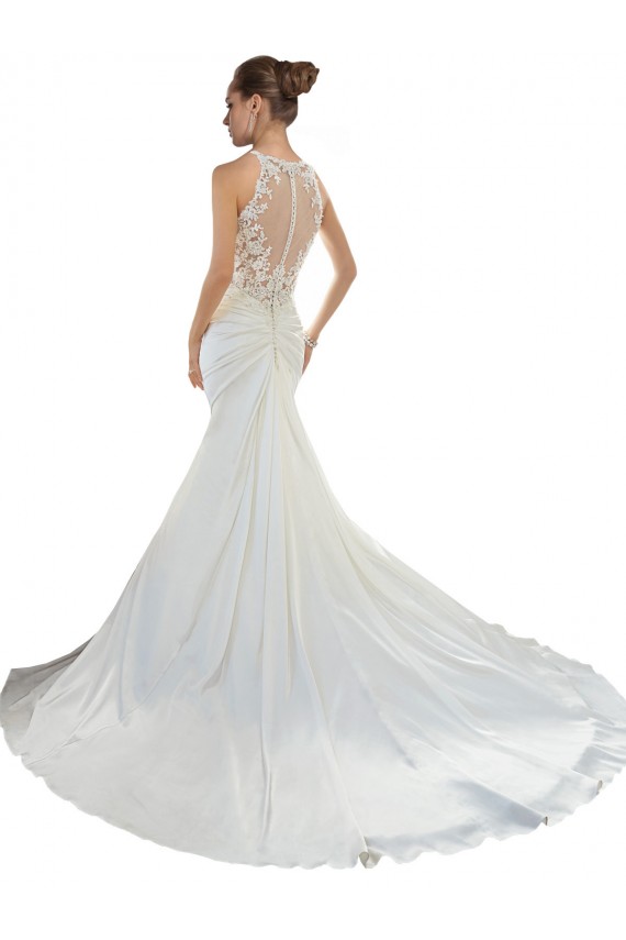 Avorio Stile sirena Innamorato Raso Spiaggia Abiti da sposa Online