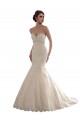 Avorio Stile sirena Innamorato Tulle Pizzo Classico Abiti da sposa Online