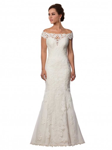 Avorio Stile sirena Pizzo Boho Abiti da sposa Online