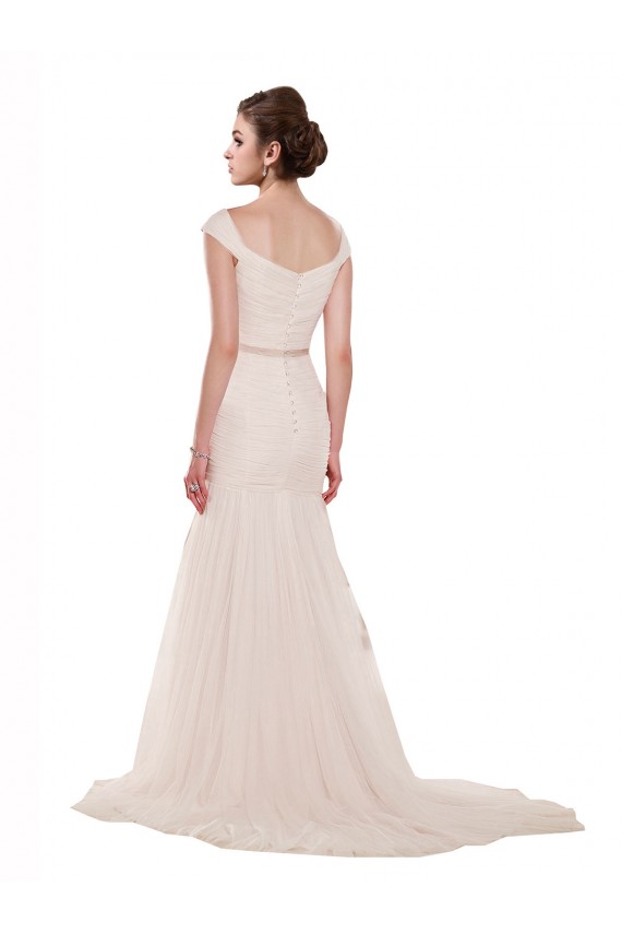 Avorio Stile sirena Tulle Spiaggia Abiti da sposa Online