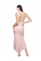 Rosa Tubino Alto Collo Midi Crespo Elastico Corto Abiti da damigella donore / Abiti da sera / Abiti da cocktail Online