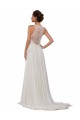 Avorio Tubino Illusione Chiffona Abiti da sposa Online