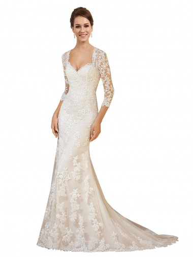 Avorio Tubino Innamorato Pizzo Abiti da sposa Online