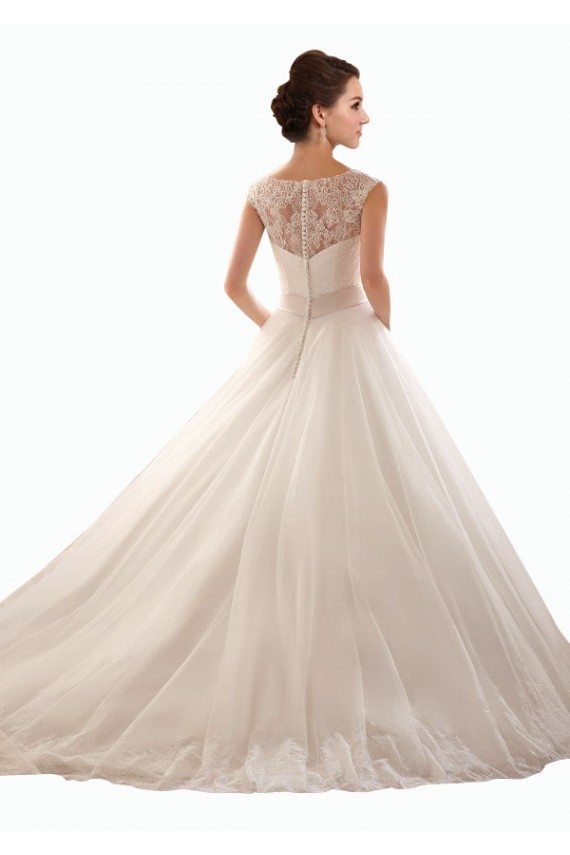 Bianco Abito da ballo Tulle Pizzo Abiti da sposa Online