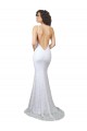 Bianco Stile sirena Alto Collo Sweep treno Pizzo Abiti da sposa Online