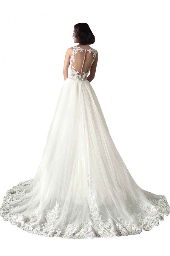 Bianco Stile sirena Innamorato Tulle Pizzo Abiti da sposa Online