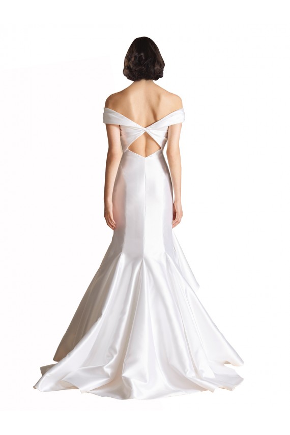 Bianco Stile sirena Raso Spiaggia Abiti da sposa Online