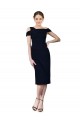 Blu marino scuro Stile sirena cocktail Crespo Elastico Corto Abiti da damigella donore / Abiti da sera / Abiti da cocktail Online