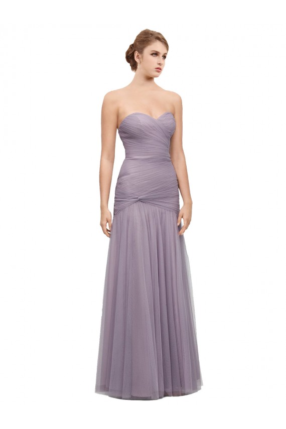 Heather Stile sirena Innamorato Tulle Lunga Abiti da damigella donore Online