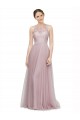 Light Lilac Linea A Innamorato Tulle Pizzo Lunga Abiti da damigella donore Online
