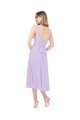 Lilla Linea A Innamorato Midi Chiffona Corto Abiti da damigella donore / Abiti da cocktail Online