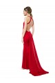 Rosso Stile sirena Capestro Alto Collo Crespo Elastico Lunga Formali Abiti da damigella donore / Abiti da sera / Abiti da ballo Online