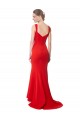 Rosso Stile sirena Innamorato Alto Collo Crespo Elastico Lunga Formali Abiti da damigella donore / Abiti da sera / Abiti da ballo Online