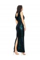 Verde Scuro Stile sirena Scollatura a V Paillettes Lunga Formali Abiti da damigella donore / Abiti da sera / Abiti da ballo Online