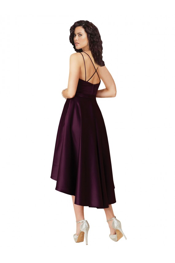 Vinaccia Linea A Innamorato Scoop Neck Raso Corto Abiti da damigella donore / Abiti da ballo Online