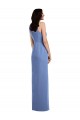 Windsor Blu Linea A Collo Gioiello Chiffona Lunga Abiti da damigella donore Online